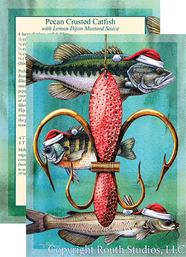 Louisiana Seafood Christmas card